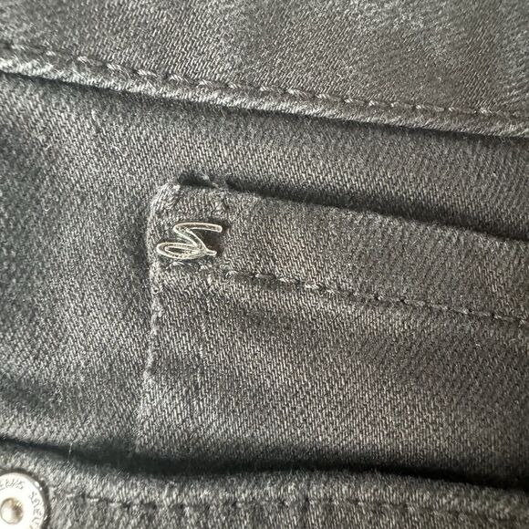 Seven 7 Jeans Shorts Womens 14 Black Weekend Short High Rise Dark Wash Denim - Picture 12 of 12